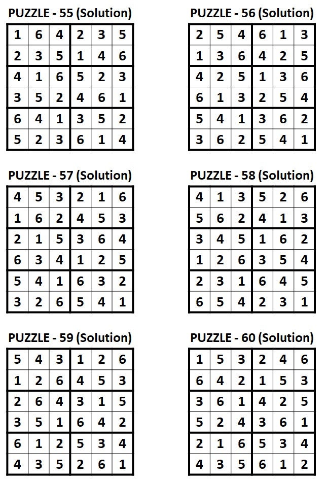 Sudoku per Bambini: 90 Schemi 6x6 di Media Difficoltà da Stampare