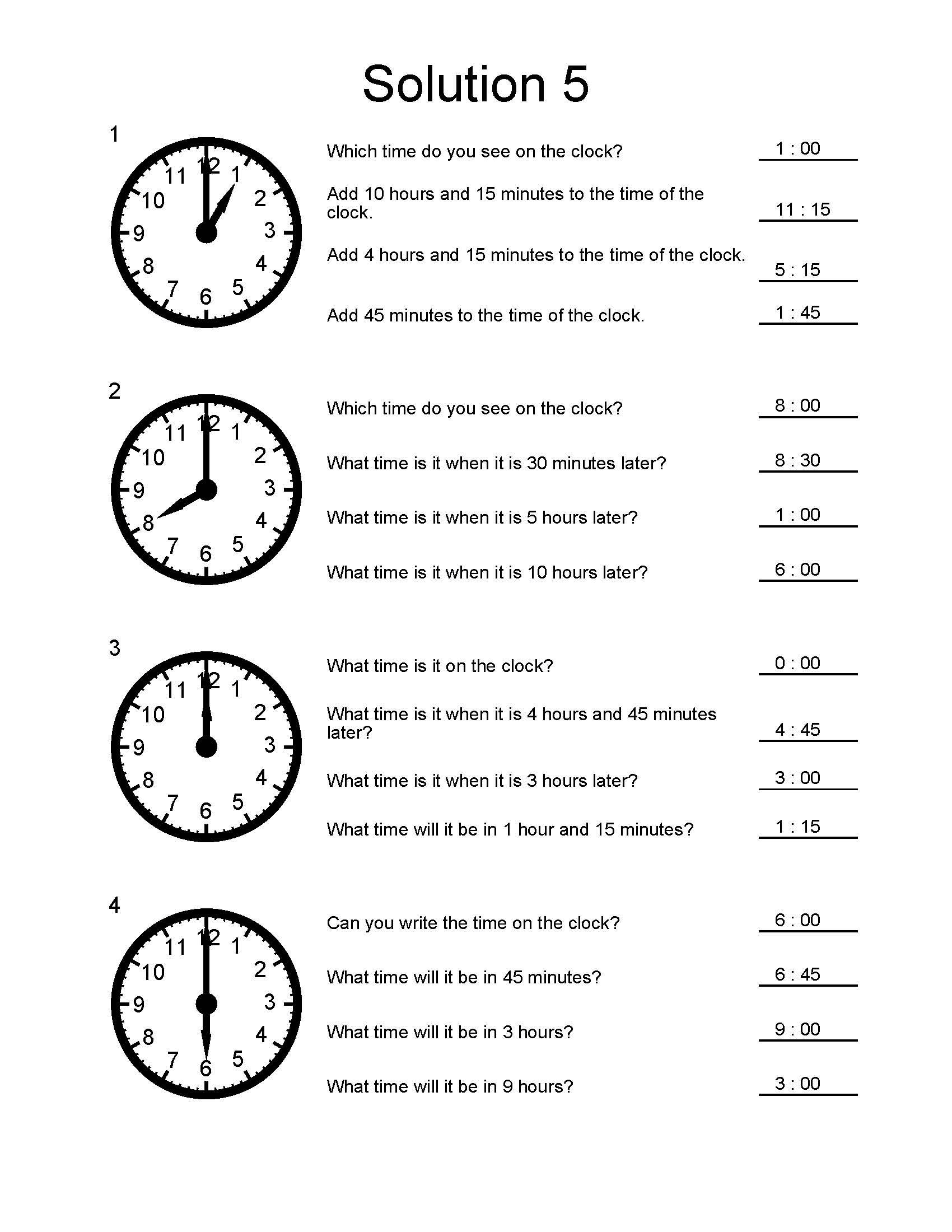 Telling the Time Worksheets, What Time is It Clock Worksheet to Draw