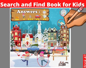 Search and Find Book Game for Kids - 40 Pages Instant Download Printable