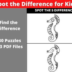 Spot the Difference Book for Kids - Instant Download Printable