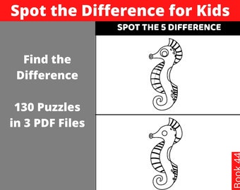 Spot the Difference Book for Kids - Instant Download Printable