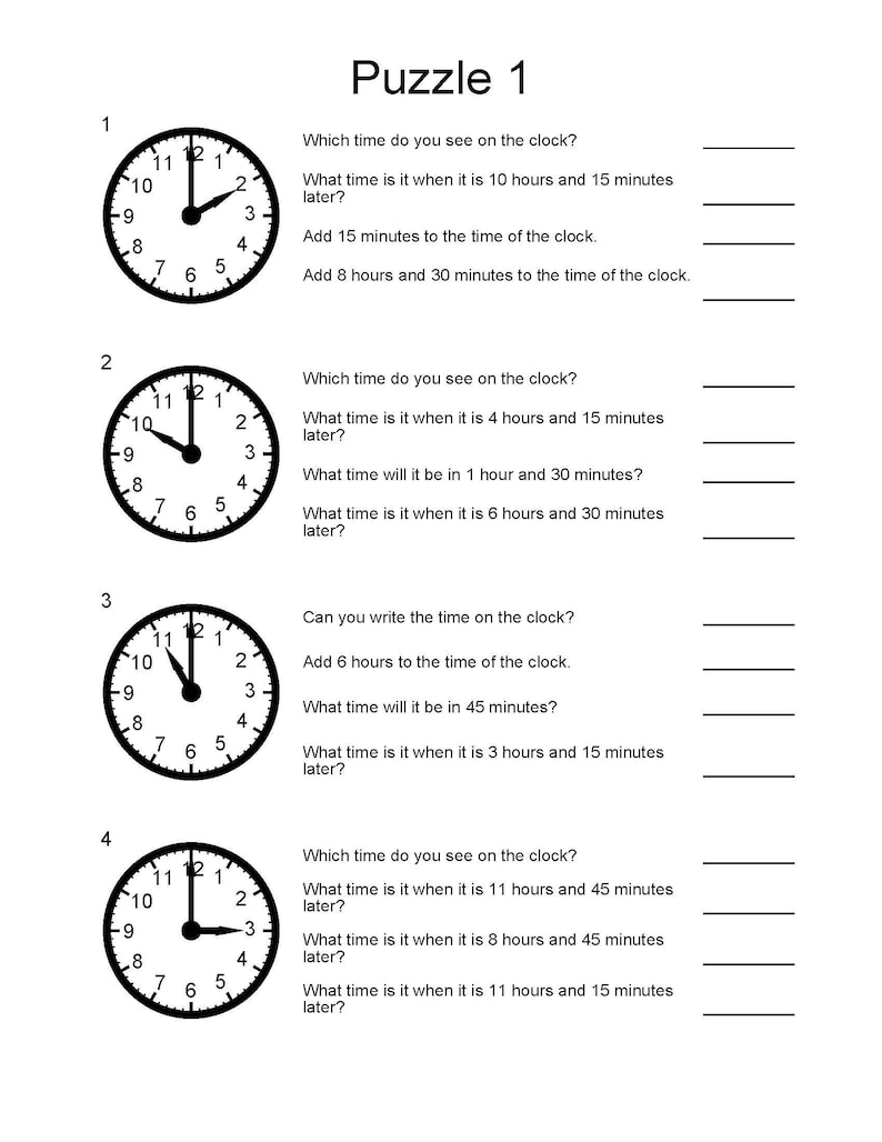 Telling the Time Worksheets, What Time is It Clock Worksheet to Draw
