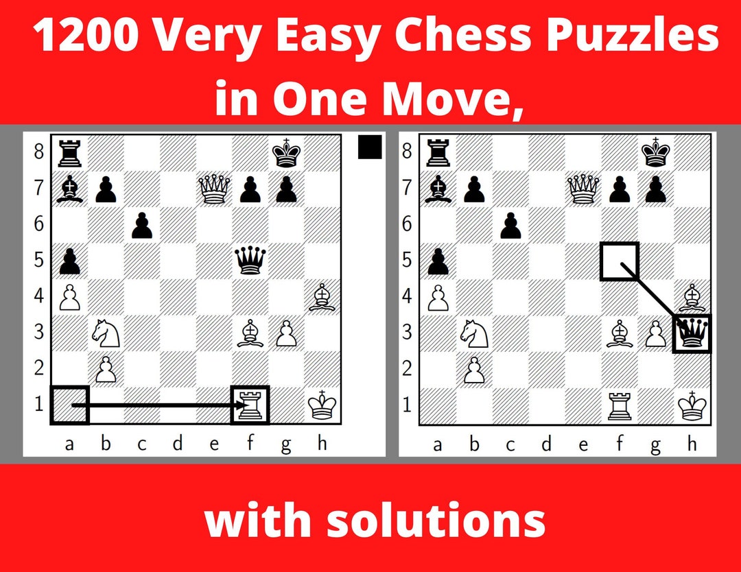 1200 Medium Chess Puzzles in Two Moves Graphic by PrintablePDFStore ·  Creative Fabrica