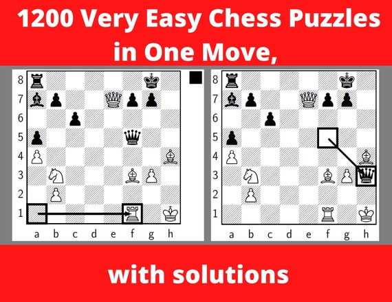 1200 Chess Puzzles in One Move Printable PDF with (Instant Download) 