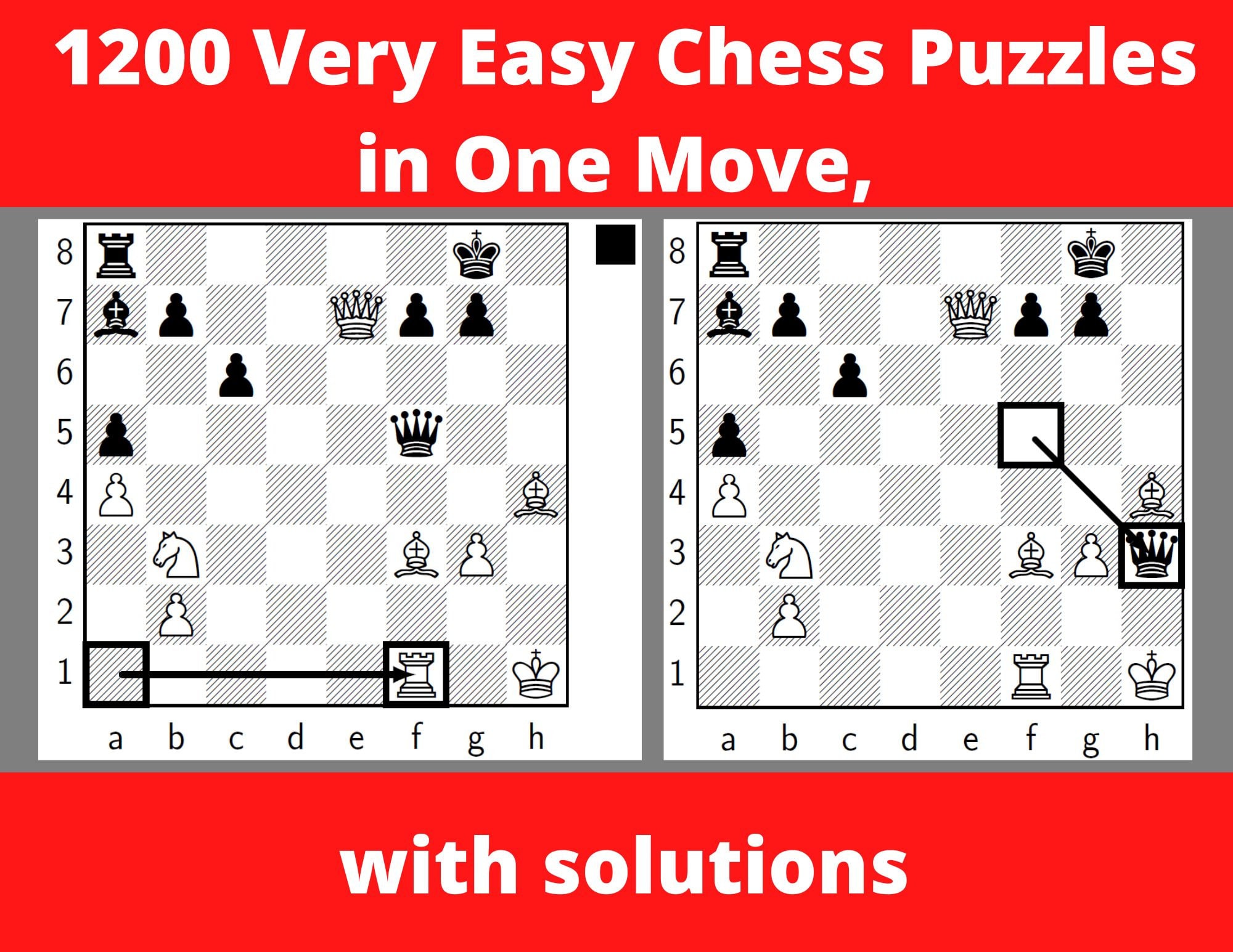 600 Chess Checkmate Puzzles in One Move-chess Printable PDF 