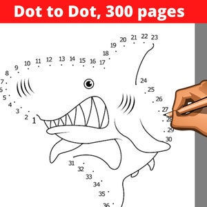 Dot to Dot Activities for Kids 300 pages - Instant Download Printable