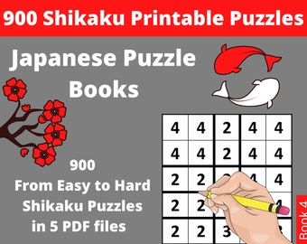 Shikaku Puzzles PDF imprimable - 900 puzzles japonais pour adultes avec réponses - Téléchargement immédiat