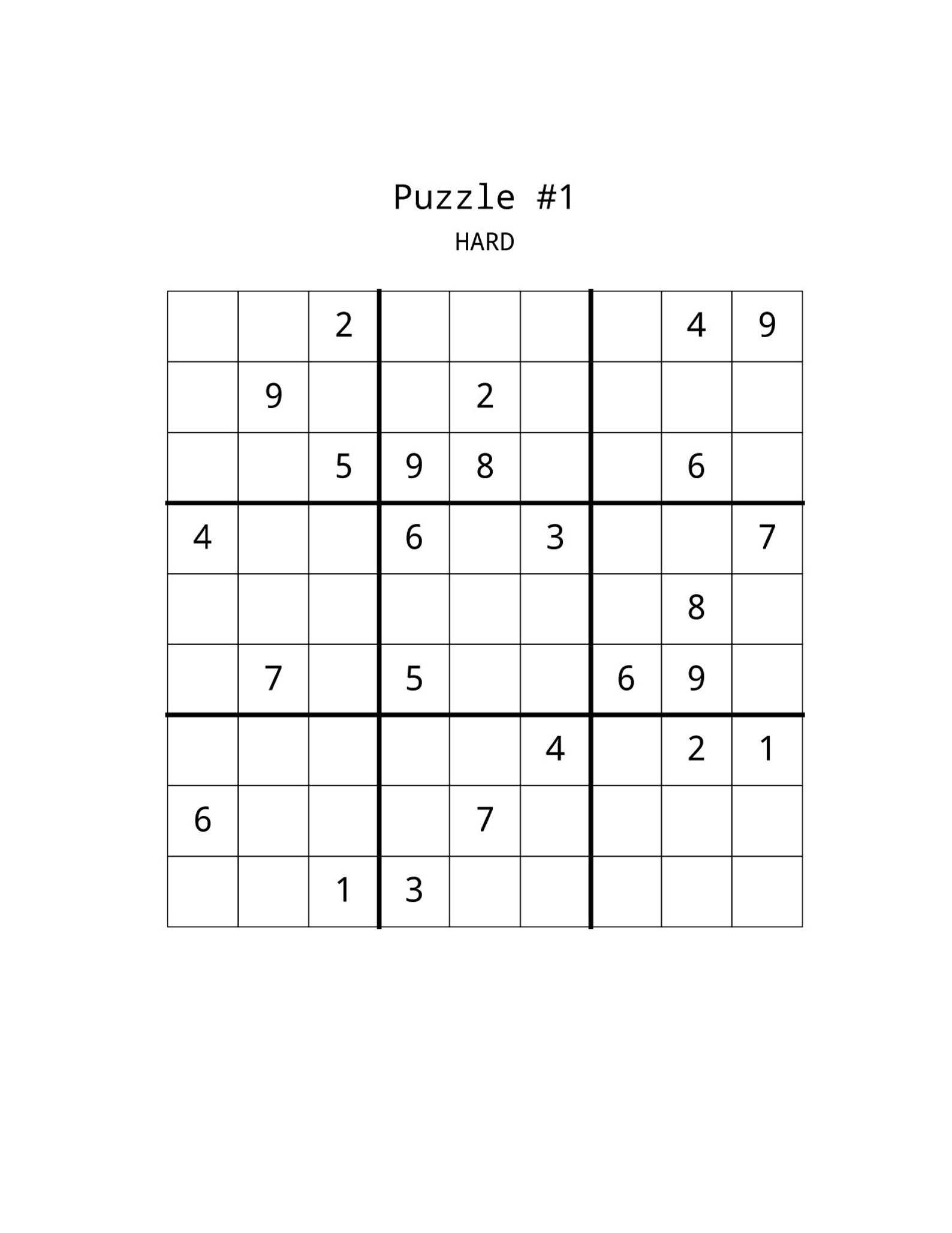Printable PDF Sudoku Level 4 400 Hard Sudoku Puzzles for Etsy