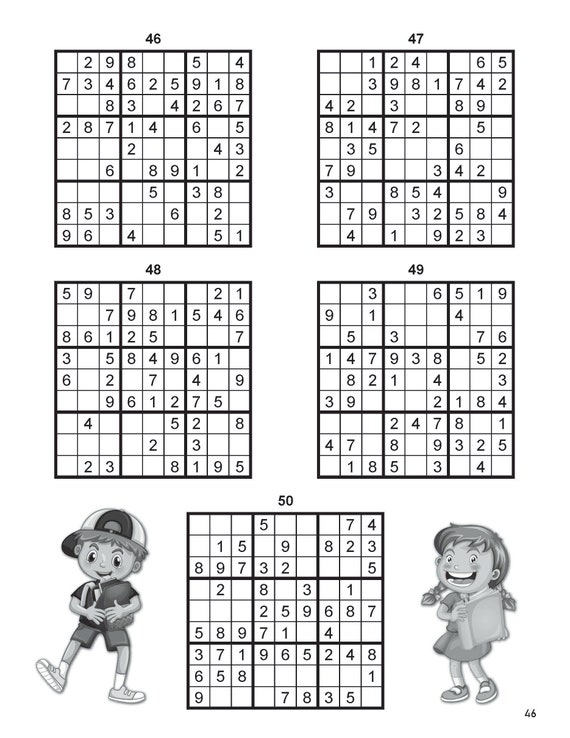 1000 Sudoku Puzzles for Kids With Answers Kids Sudoku 4x4 