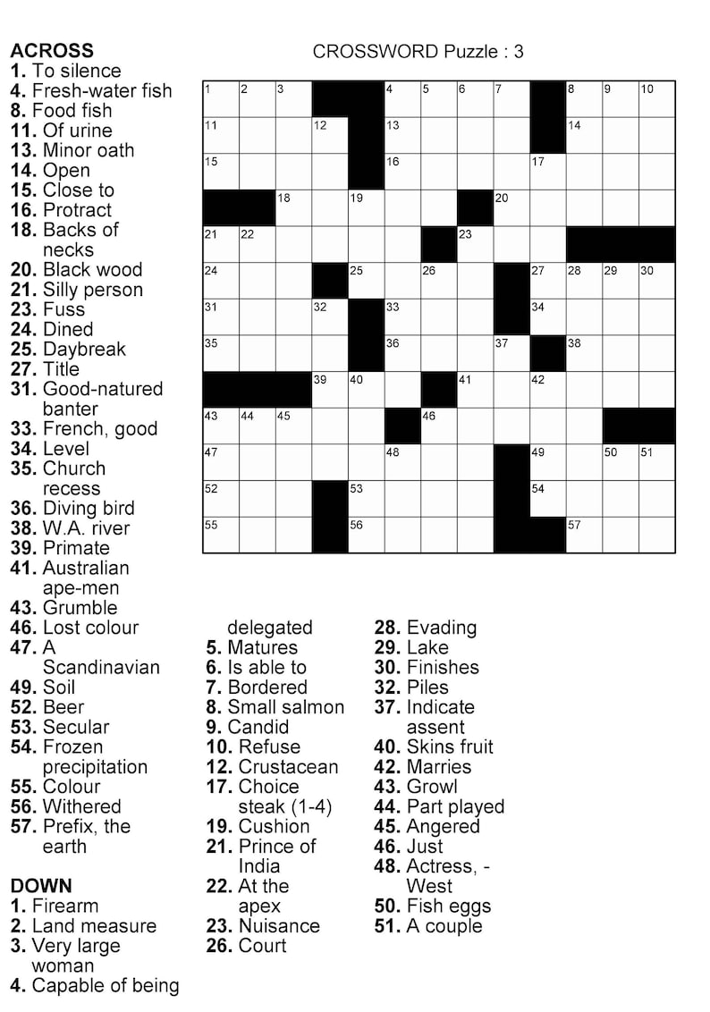Crossword Puzzle Printables for Adults 100 Crosswords With Solutions Crossword Puzzle Printables for Adults 100 Crosswords With Solutions