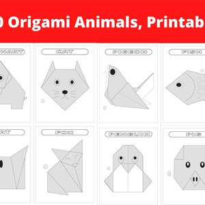 20 origamidieren - Direct downloaden van origamiboek voor kinderen