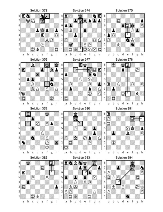 chess puzzles worksheets, checkmate in one move for a beginner.