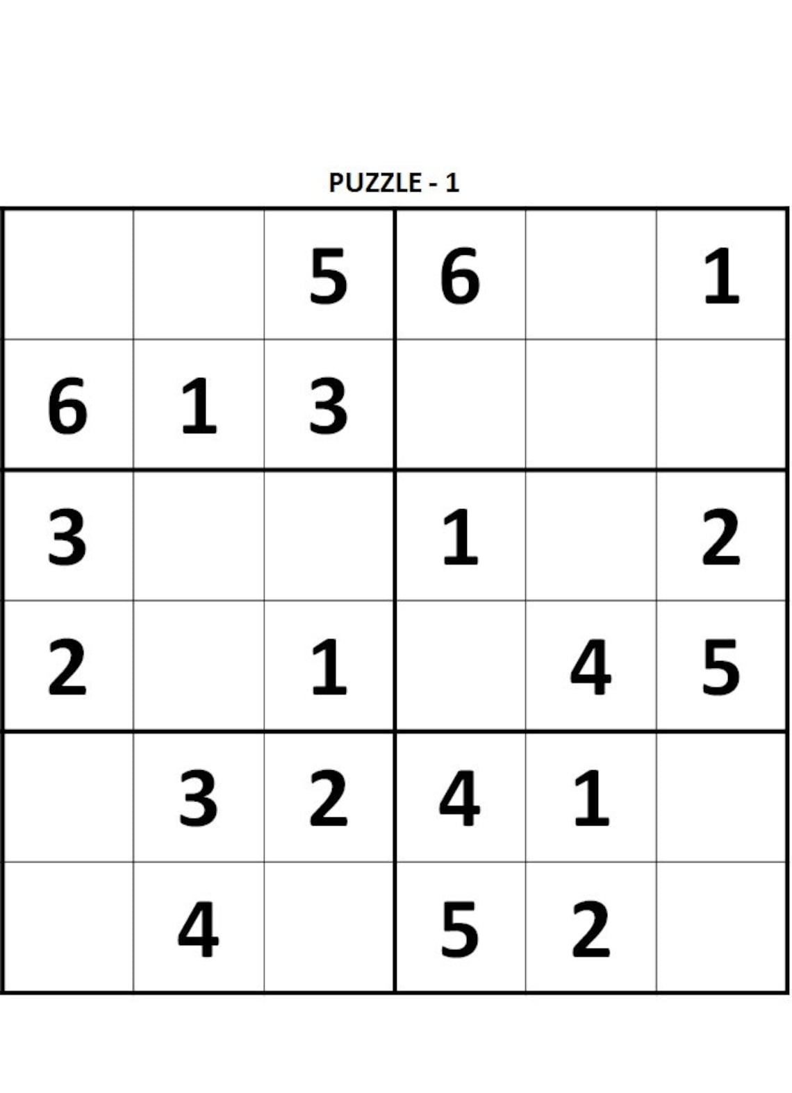 printable-pdf-easy-sudoku-for-kids-6x6-400-children-puzzles-etsy-new