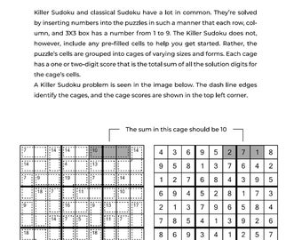 Easy to Hard Killer Sudoku Graphic by PrintablePDFStore · Creative Fabrica