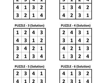 Sudoku 4x4 Para Niños Nivel muy fácil - fácil: 200 Rompecabezas De Sudoku  Con Soluciones Para Niños de 4-6 Años : : Brinquedos e Jogos