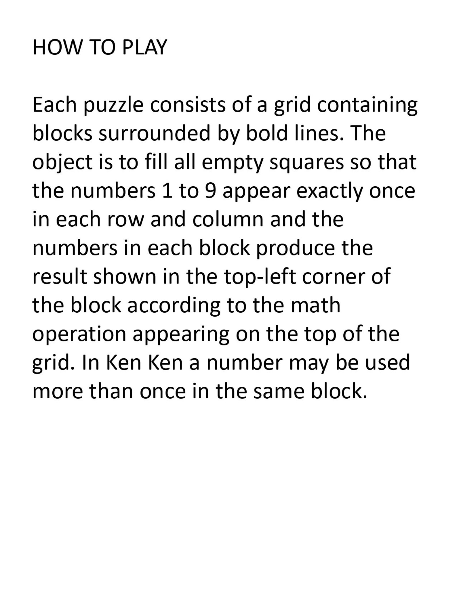 Calcudoku / Mathdoku Printable PDF - 400 Sudoku Variation Puzzles for Adults With Answers ...