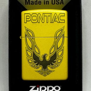 Custom Laser Engraved Zippo Lighter Pontiac Firebird Sunflower 