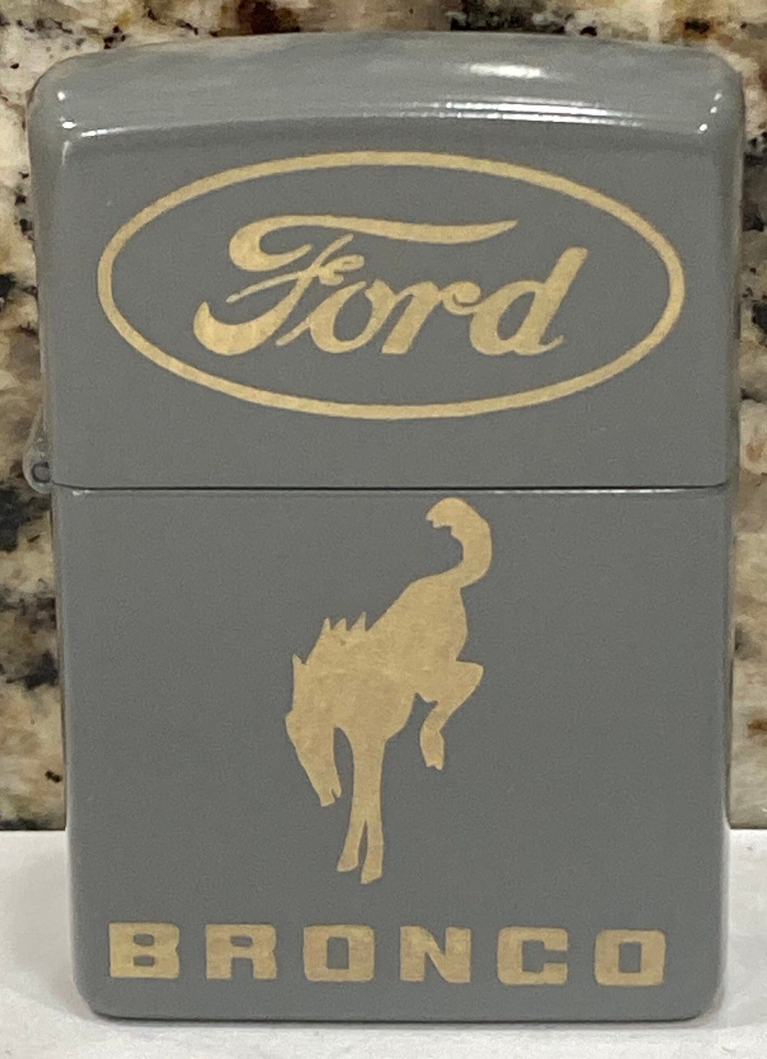 Custom Laser Engraved Zippo Lighter Ford Bronco Flat Gray Finish Etsy