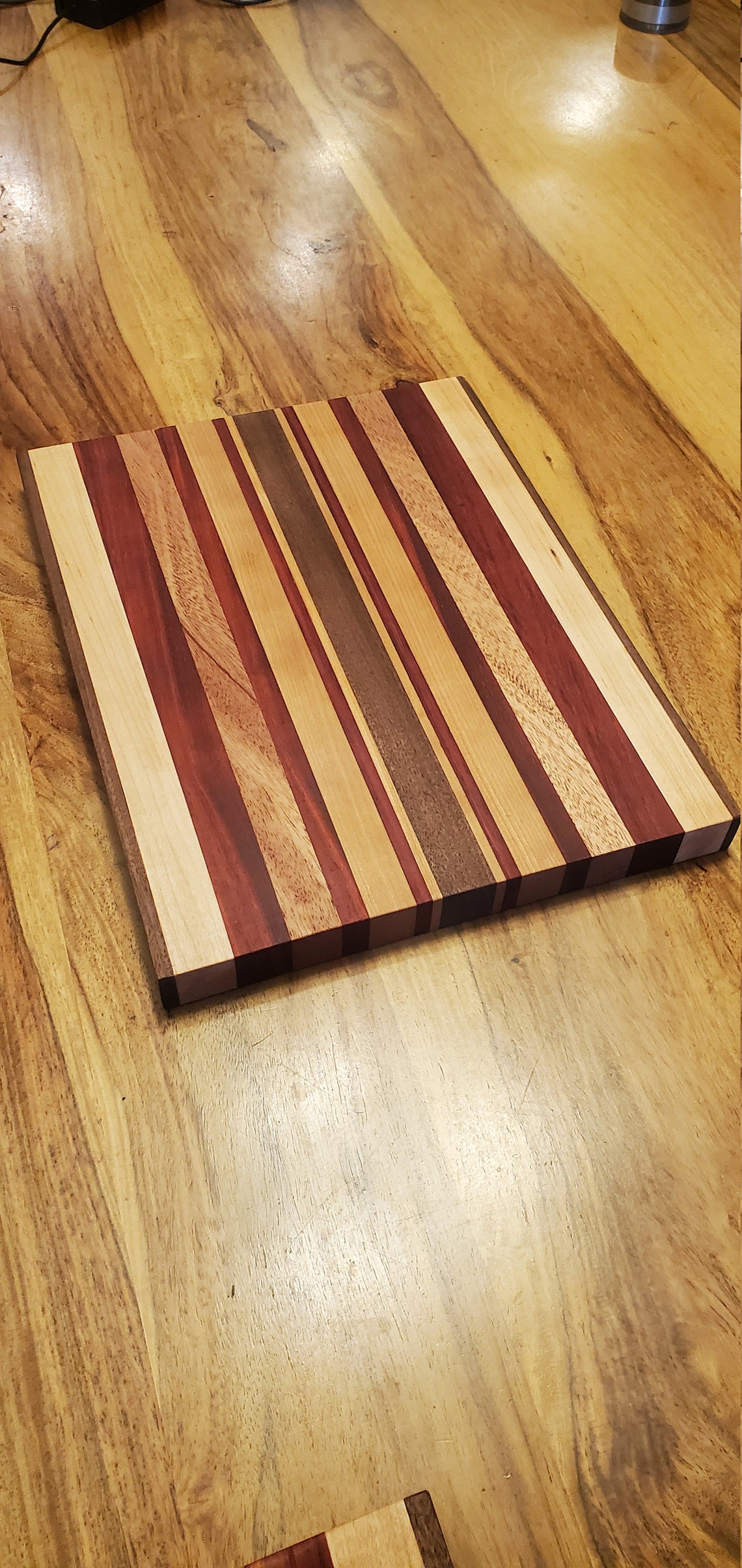 Exotic Wood Edge Grain Cutting Board Etsy