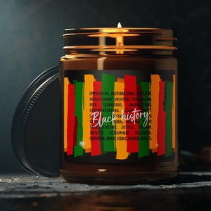 Black History Scented Soy Candle | Black History Candle, Black History Month, Black History Gifts, Black History Month Decorations