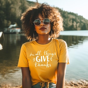 I ALLT GE Tack T-shirt | Thanksgiving-tröja, hösttröja för kvinnor, familje-Thanksgiving-tröjor, Thanksgiving-tröjor för kvinnor