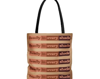 Beauty in Every Shade-draagtas | Cadeaus voor zwarte vrouwen, melanine-draagtas, Black Girl Magic-draagtas, Black Owned Business