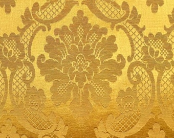 3.40 x 3.40 meters precious Venetian damask fabric - gold silk blend