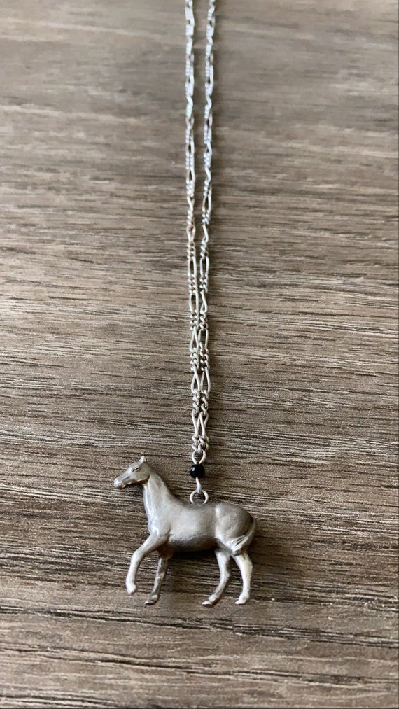 Horse charm necklace