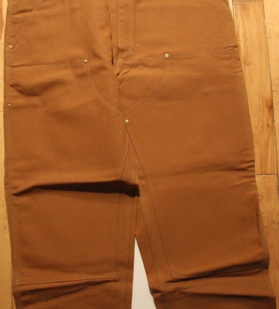 Men Work Jeans "Carhartt" Size 46X30 Canvas Doubl… - image 4