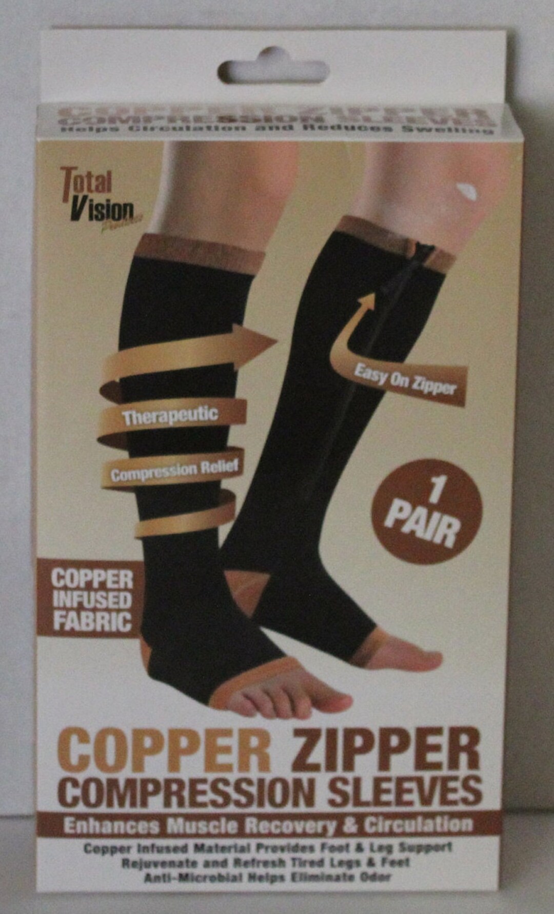 NIB COPPER FIT HEALTH KNEE COMPRESSION SLEEVE INFUSED WITH MENTHOL