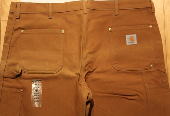 Men Work Jeans "Carhartt" Size 46X30 Canvas Doubl… - image 5