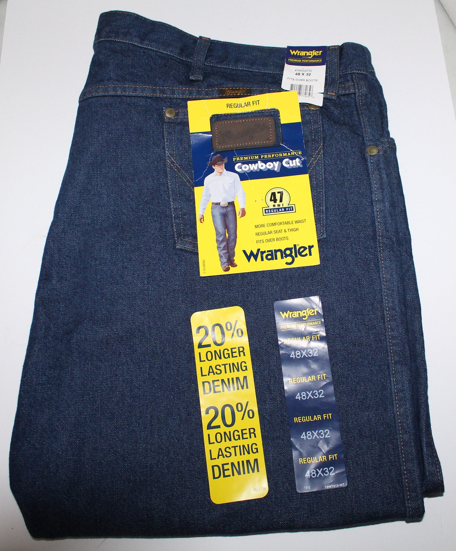 Men Jeans wrangler Cowboy Cut Size 48X32 Regular Fit 47mwz NWT - Etsy