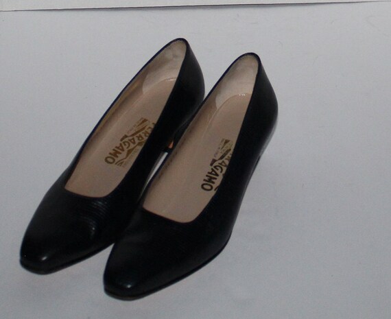 Women Shoes salvatore Ferragamo Pumps Size 8.5AAA Blue Leather