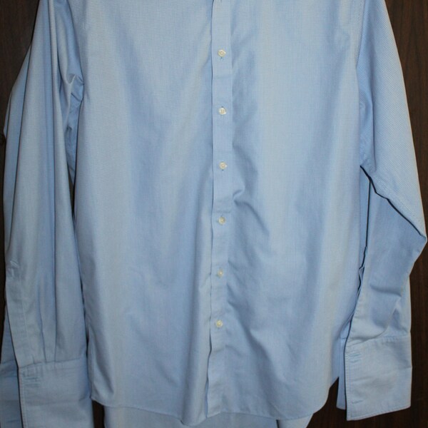 Men Dress Shirt "Charles Tyrwhitt" Size 161/2-36 French Cuff Blue New