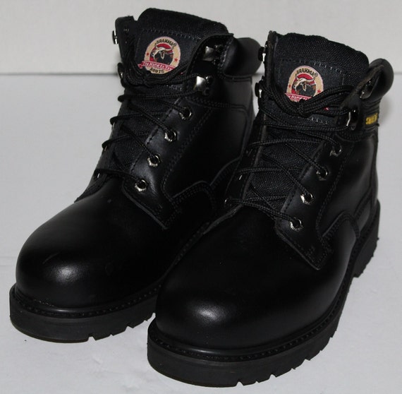 Astrolabio ocio Enriquecer Men Shoes brahma Steel Toe Boots Gus Size 9W Black - Etsy
