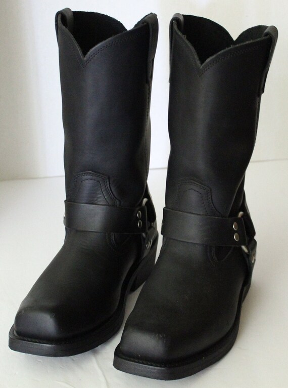 Men Shoes Cody James Work Boots Size 9.5M Black Leather New