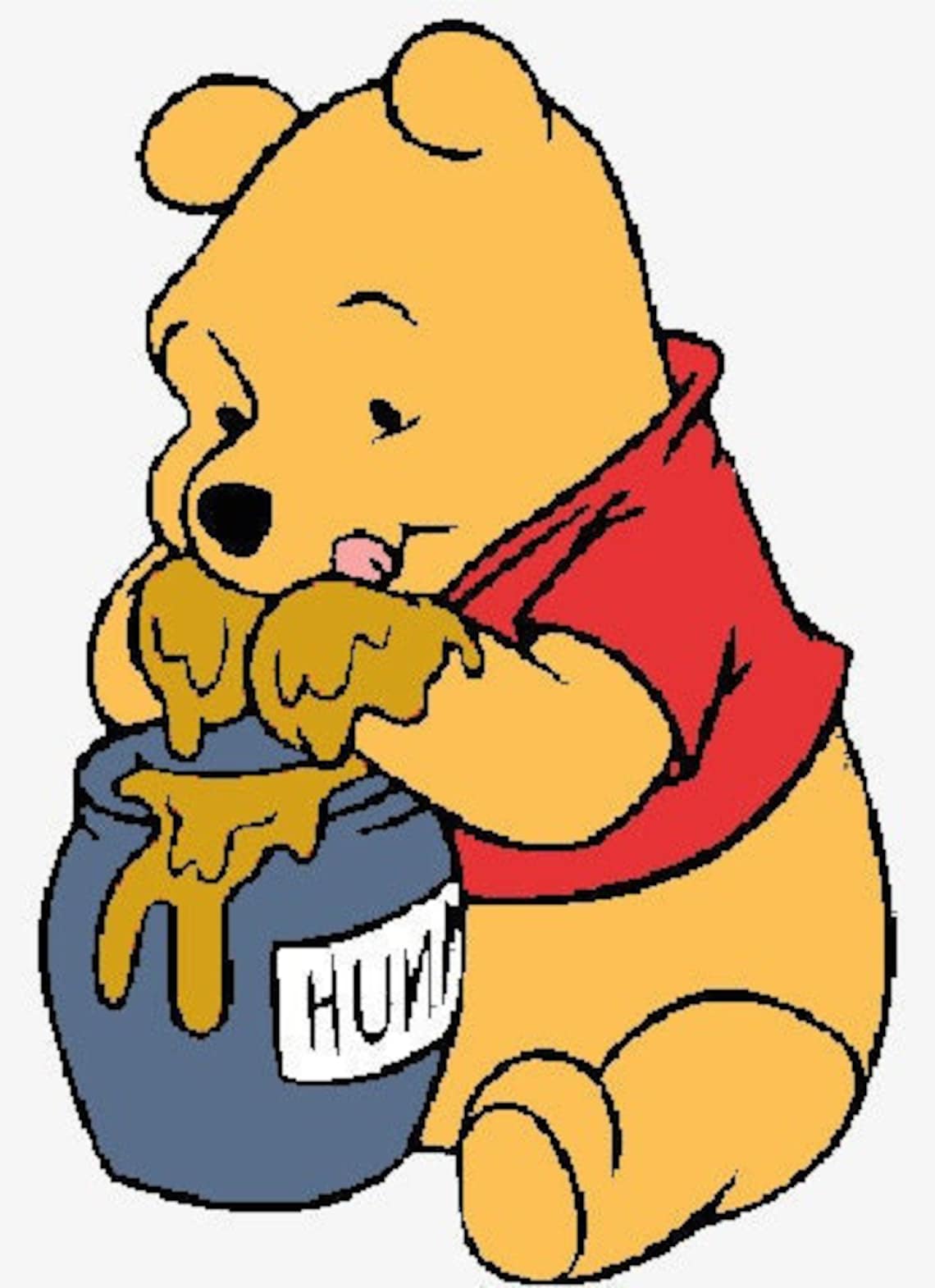 Winnie the Pooh Essen Honig Stickmuster Etsy