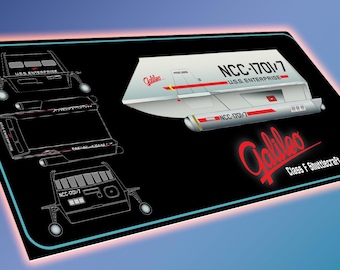 Trekkers Galileo Shuttlecraft LCARS Display Panel - Bardzo duża podkładka pod mysz LED do gier