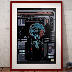 Panel LCARS del USS Titan-A: póster en papel mate de la nave estelar de la clase Neo-Constitution