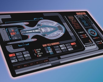 Trekkers Enterprise-F LCARS Panel wyświetlacza - Bardzo duża podkładka pod mysz LED do gier
