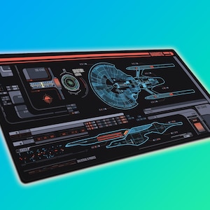 Trekkers Enterprise-G LCARS Display Panel | Extra-large LED Gaming Mouse Pad