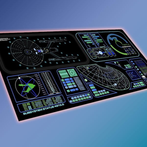 Trekkers Enterprise-A LCARS Display Panel - Extra-large LED Gaming Mouse Pad
