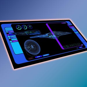 Trekkers USS Protostar LCARS Display Panel - Extra-large LED Gaming Mouse Pad
