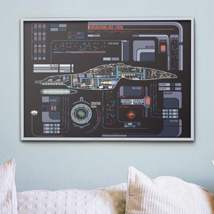 Panel LCARS del USS Voyager de Trekkers: póster de la nave estelar de la clase Intrepid en papel fotográfico (satinado)