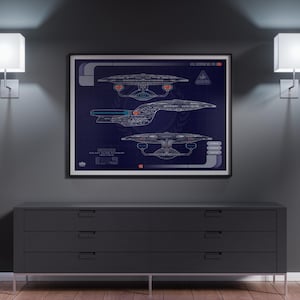 Galaxy-Klasse Schiff - Ansicht der Raumschiff U.S.S. Enterprise von der TNG TV Serie