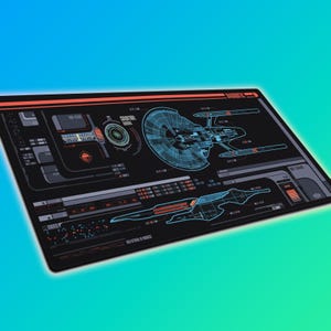 Trekkers Enterprise-G LCARS Display Panel - Extra-large LED Gaming Mouse Pad