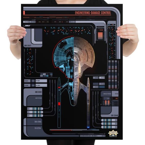 Trekkers USS Titan-a LCARS Panel 18x24 Inch | Satin Photo Paper