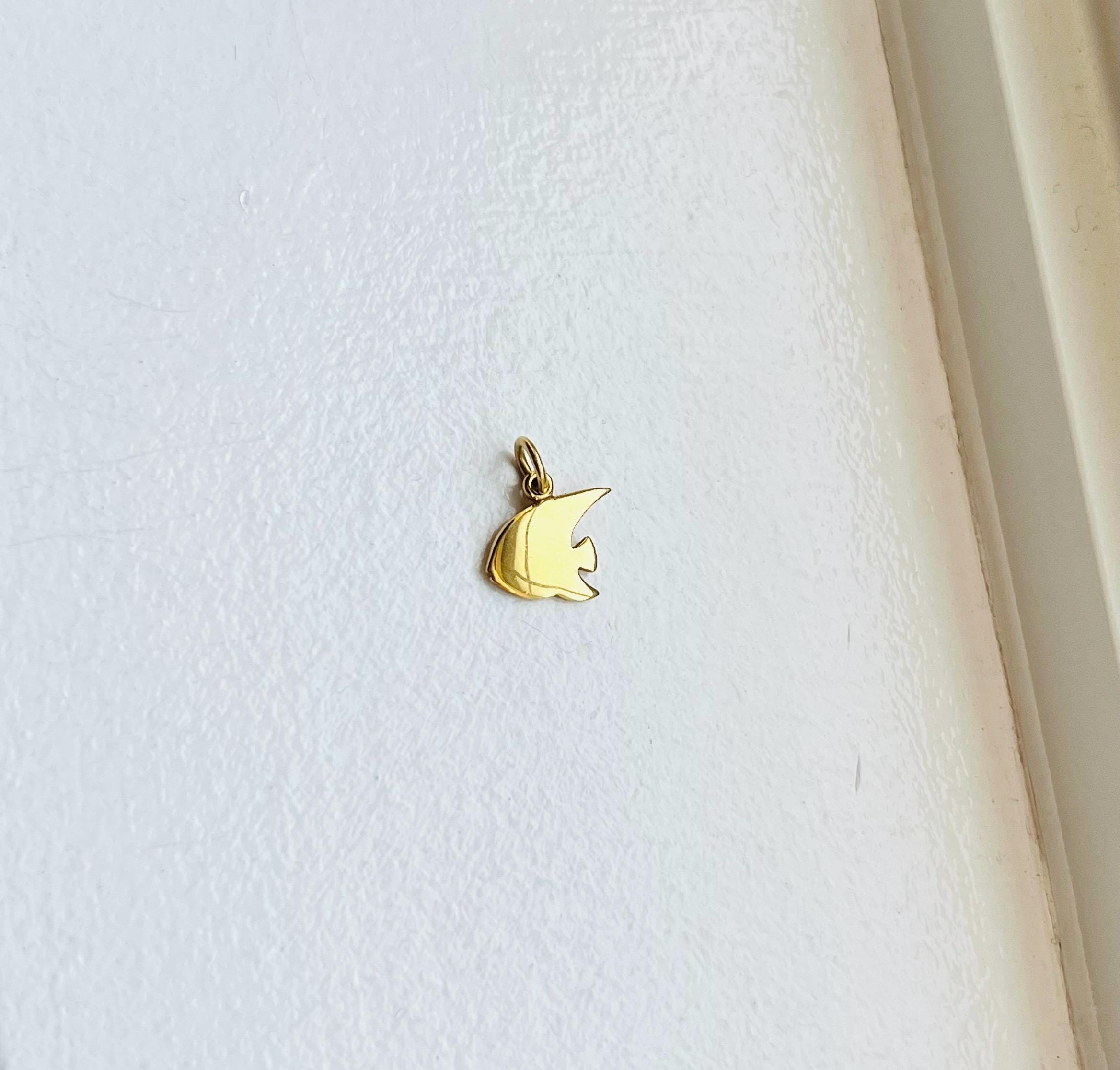 Vintage 18k Yellow Gold Dodo Pomellato Hallmarked Angel Fish Charm