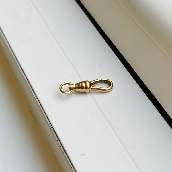 Antica chiusura per cane girevole in oro 14k
