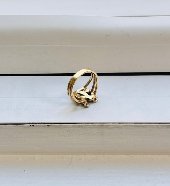 ヴィンテージ レトロ 14K ゴールド レターRリング セット ダイヤモンド 
